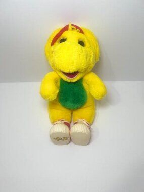 BJ Yellow Plush Dino 12" Barney Friend Stuffed Toy 1994 Lyons Plush Vintage 90s